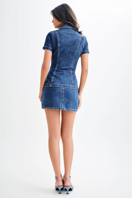 Denim Two-Piece Set