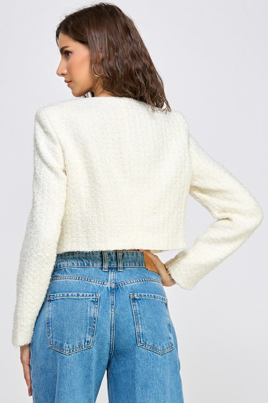 Tweed Old Money Crop Jacket