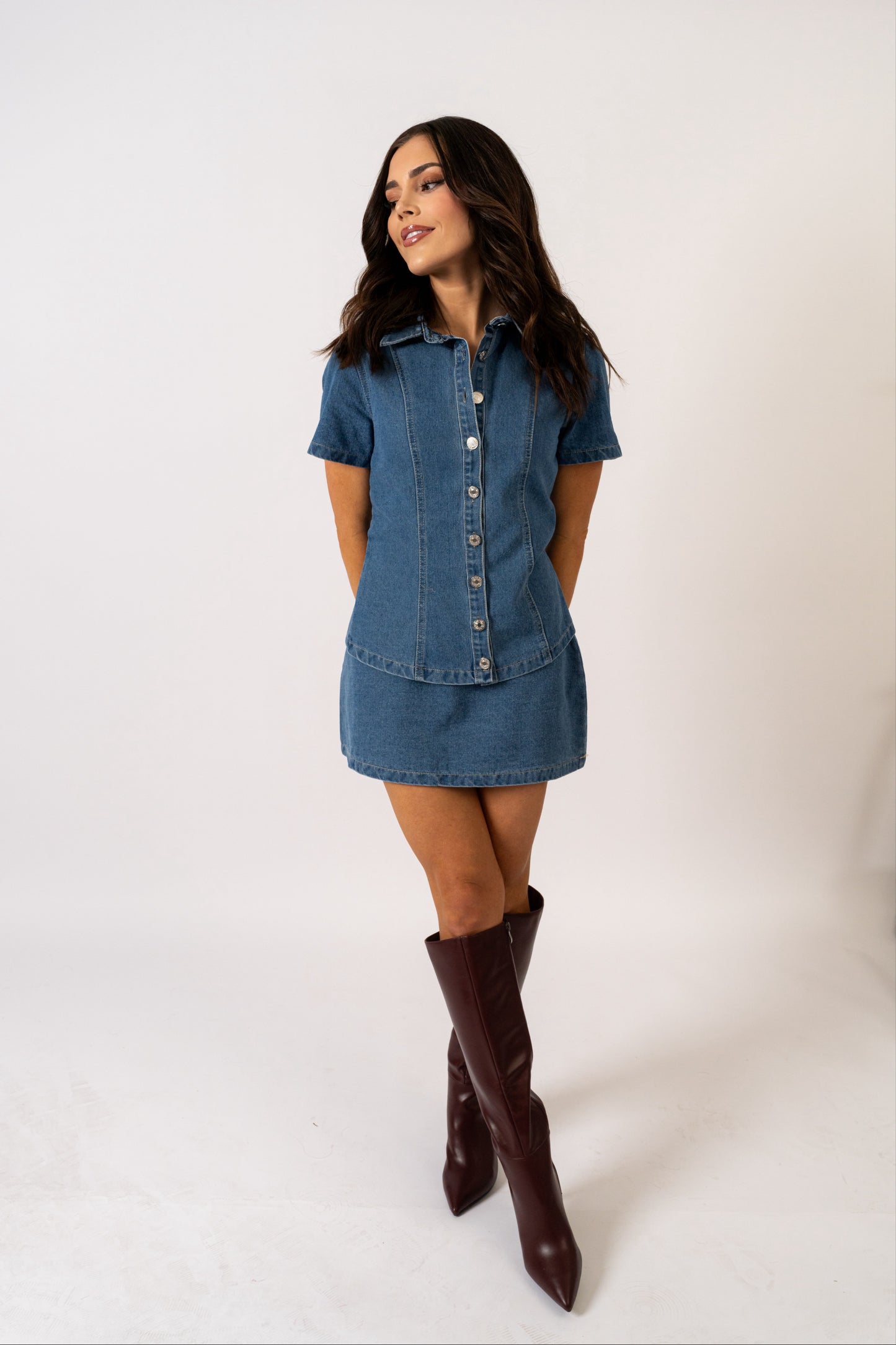 Denim Two-Piece Set