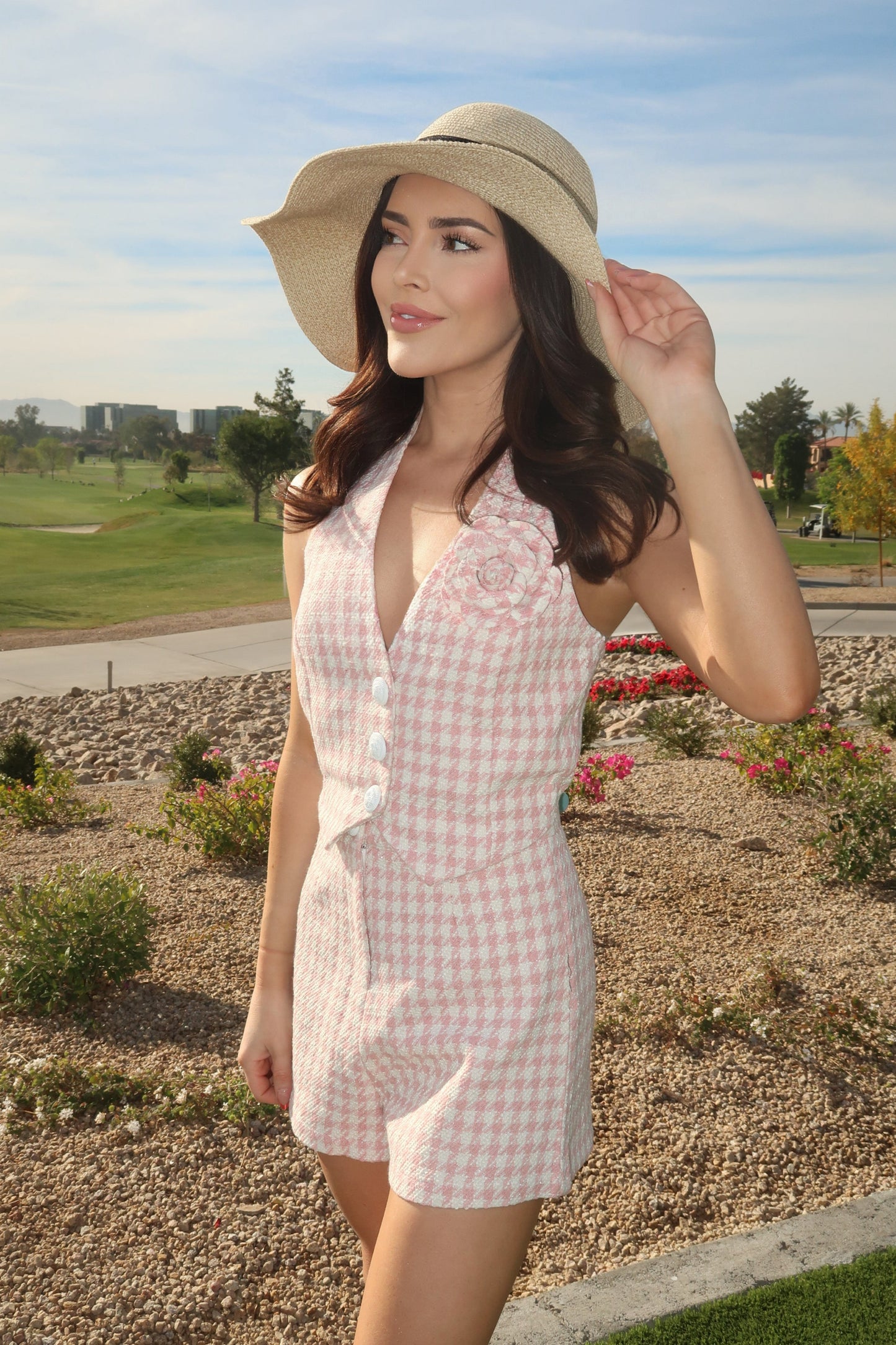 Houndstooth Tweed Set