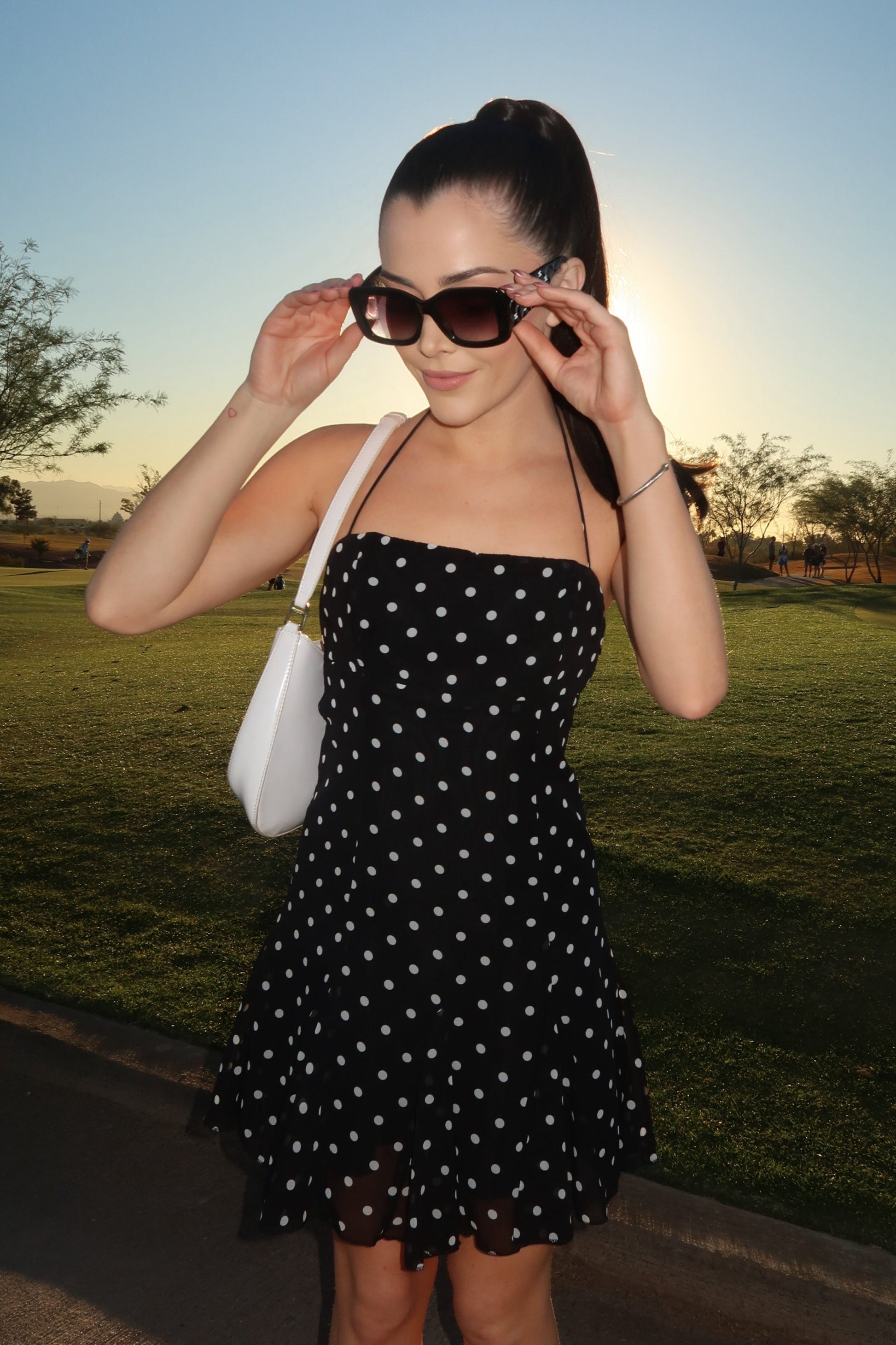 Polka Dot Halter Mini Dress FashieDoll Polka Dot Halter Mini Dress FashieDoll